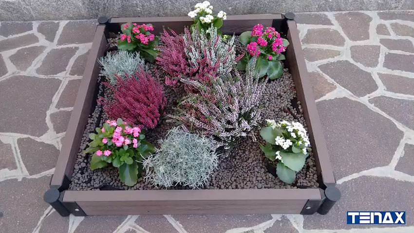 Bordura modulare in WPC Tenax Flower Bed