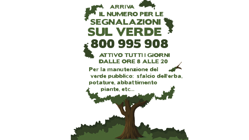 Un numero verde per la manutenzione del verde
